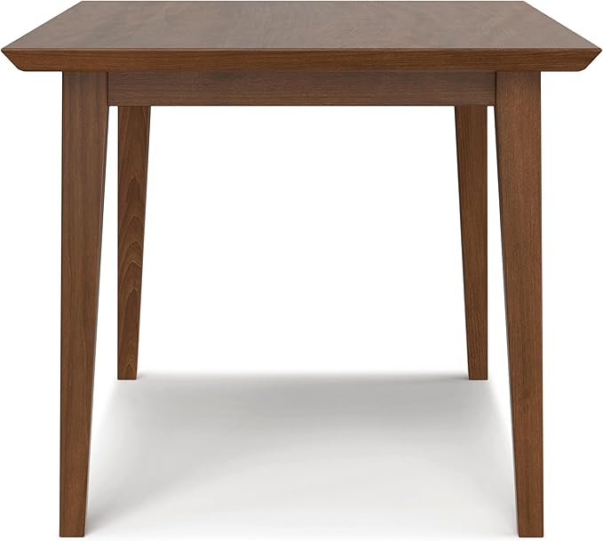 SIMPLIHOME Colby Dining Table, Solid Wood Walnut Veneer in Walnut, 60 x 36 inches, Contemporary-Style Rectangular Kitchen Table for up to 6 People