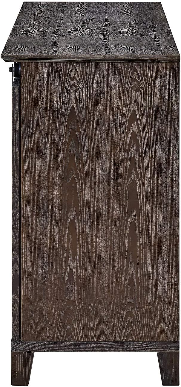SEI Furniture Holmes Barn Door TV Stand, Brown