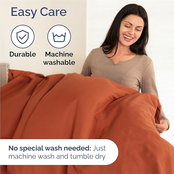 Full Size 4 Piece Sheet Set - Comfy Breathable & Cooling Bed Sheets Set - Hotel Luxury Bedding for Women, Men, Kids, Teens, Boys & Girls - Deep Pockets, Soft and Wrinkle Free - Oeko-Tex - Terracotta