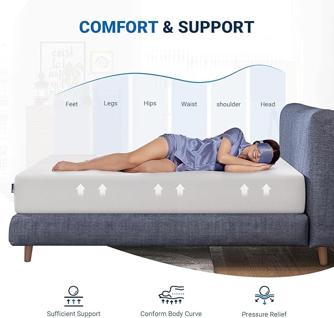 Avenco King Size Mattress, 12 Inch King Memory Foam Mattress in a Box for Comfort Sleep & Pain Relief, CertiPUR-US Certified King Mattresses Medium Firm