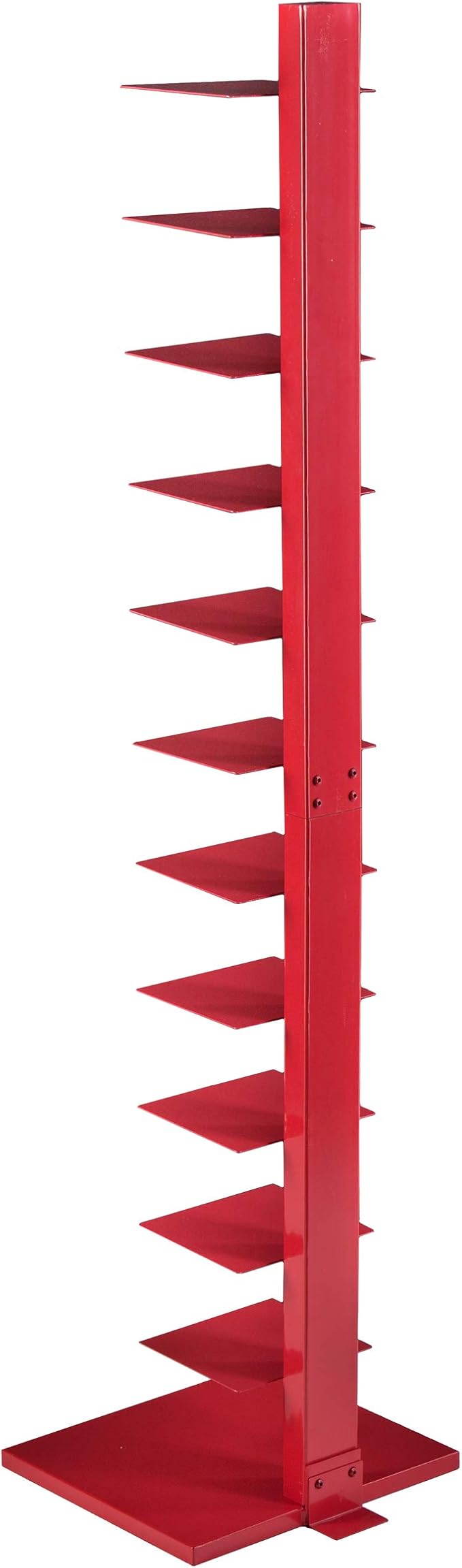SEI Furniture Stewartby Spine Tower Shelf - Valiant Poppy, Red