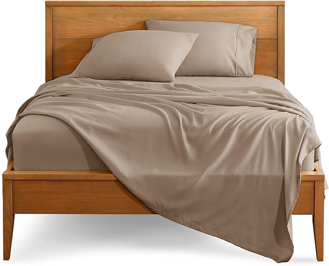 Bare Home Twin XL Sheet Set - 1800 Ultra-Soft Microfiber Twin Extra Long Sheets - Double Brushed - Deep Pockets - Easy Fit - Extra Soft - 3 Piece Set - Bed Sheets & Pillowcases (Twin XL, Pebble)