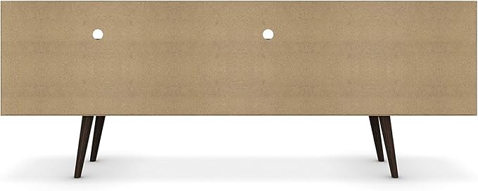 Manhattan Comfort Liberty Mid Century Modern TV Stand for Televisions up to 65 Inches, Bedroom and Living Room Entertainment Center with Storage, Shelves, and Cabinet, 71" Wide, White/Yellow