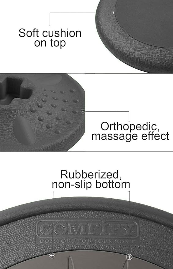 ActiveChairs Kids Wobble Stool, Flexible Classroom Seating Improves Focus, Posture & Helps ADHD/ADD. Get The Wiggles Out Active Fidget Chairs, Preschool | Elementary 14" Chair, Ages 3-7, Gray