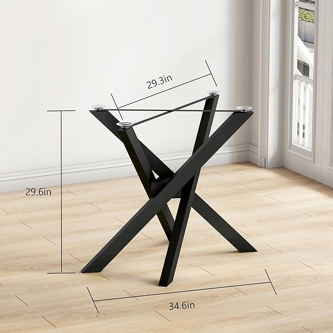 30 Inch Metal Table Legs, Heavy Duty Desk Legs Combinatorial Dining Table Legs for Wood, Glass, Marble Tabletop, Table Base Only These Table Leg Come in a Golden Ratio Design