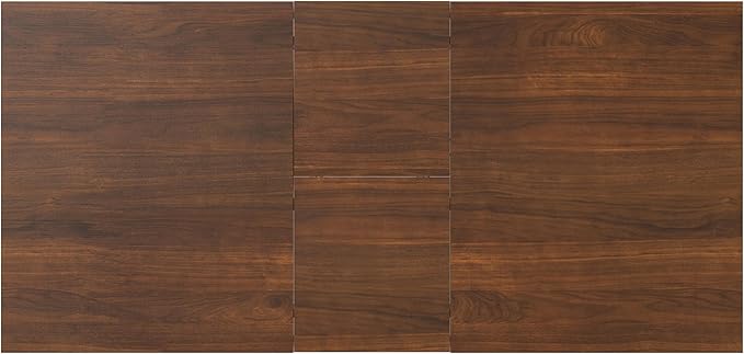 SIMPLIHOME Colby Extendable Dining Table, Solid Wood Walnut Veneer in Walnut, 60-76 x 36 inches, Contemporary-Style Rectangular Expandable Kitchen Table with Butterfly Leaf for 6+ People