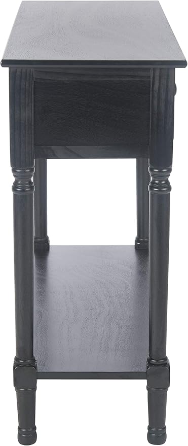 SAFAVIEH Home Collection Tate Black 2-Drawer Bottom Shelf Console Table CNS5720B