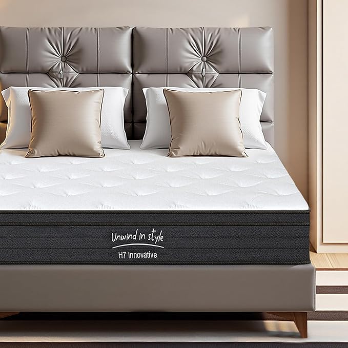 Twin Size Mattress, 10 Inch 5-Zone Pocket Spring Hybrid Mattress with Gel Memory Foam for Pressure Relief & Peaceful Sleep, Medium Firm, Mattress in a Box