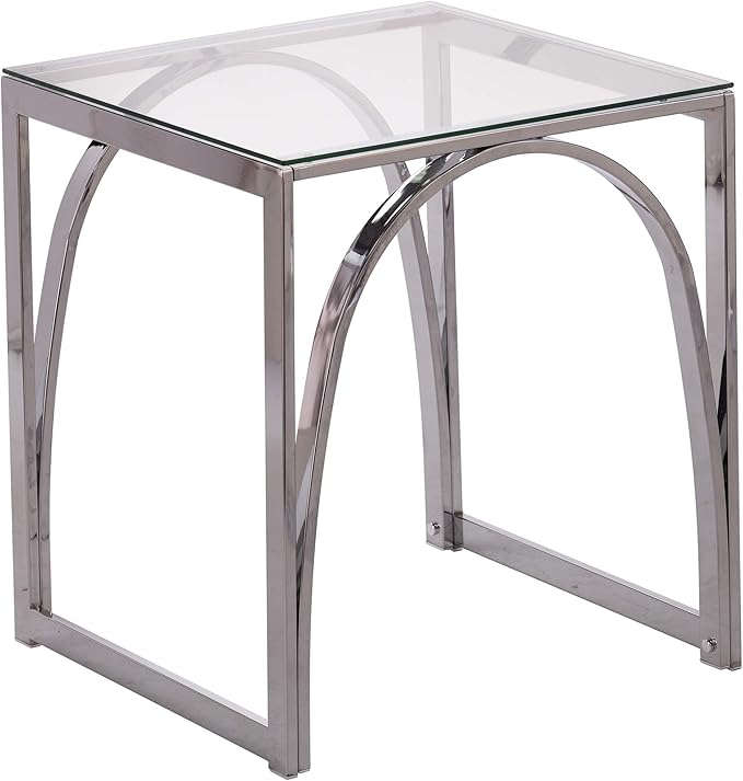 SEI Furniture Stevenly End Table, Chrome