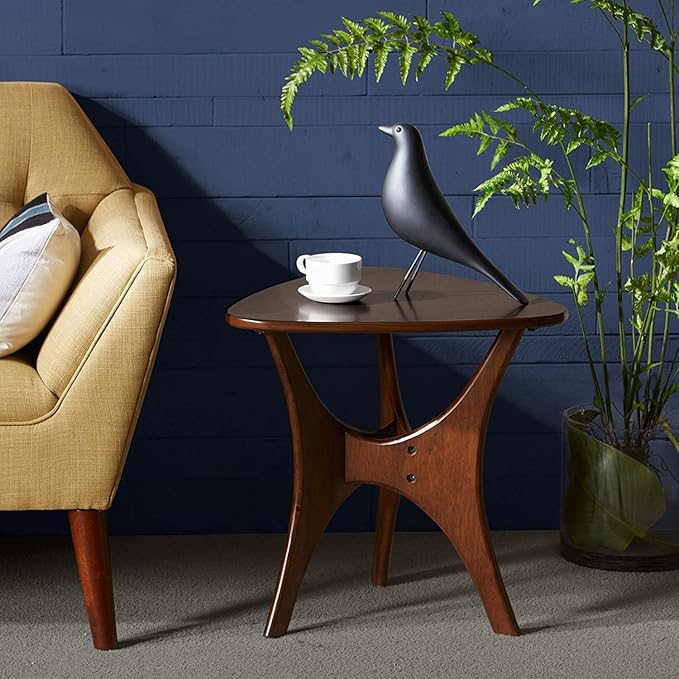 INK+IVY Blaze Accent Tables - Wood Side Table - Pecan, Mid-Century Modern Style End Tables - 1 Piece Small Tables For Living Room