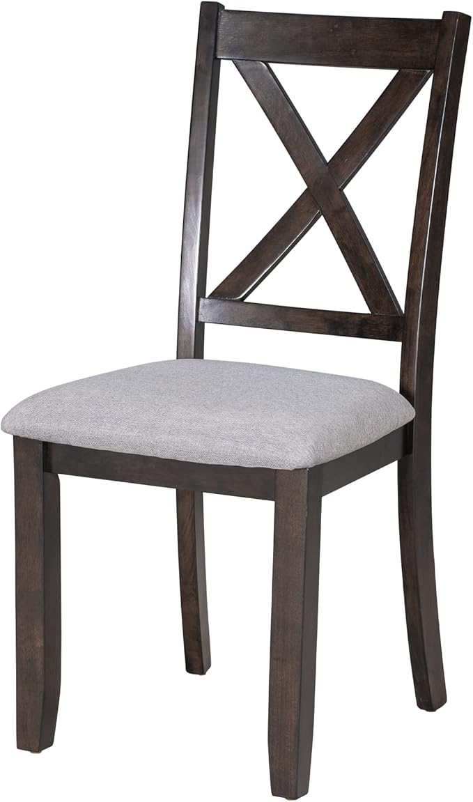Ball & Cast 6-Piece Dining Table Set, 60" Wood Dining Kitchen Table & Chairs Set, Rectangular Dining Room Foldable Table with 4 Upholstered Chairs & 1 Bench,Perfect for Dining Room, Kitchen, Espresso