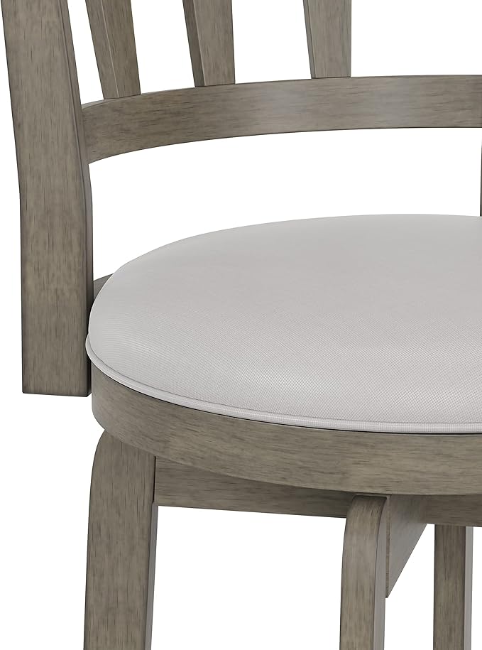 Hillsdale Presque Isle 26" Wood Swivel Counter Height Stool, Aged Gray