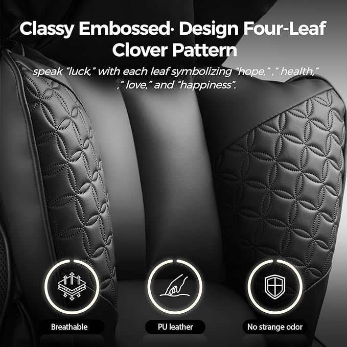 COMHOMA Big and Tall Office Chair 400LBS Wide Ergonomic Gaming Chair with Deluxe Embossing Leather with Foot Rest 150°Reclining Adjustable Armrests Pocket Spring Back Support and Without Pillow