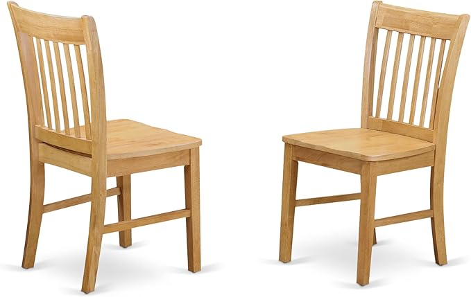 East West Furniture VANO7-OAK-W 7 Piece Dining Set Consist of an Oval Dining Room Table with Butterfly Leaf and 6 Wood Seat Chairs, 40x76 Inch, Oak