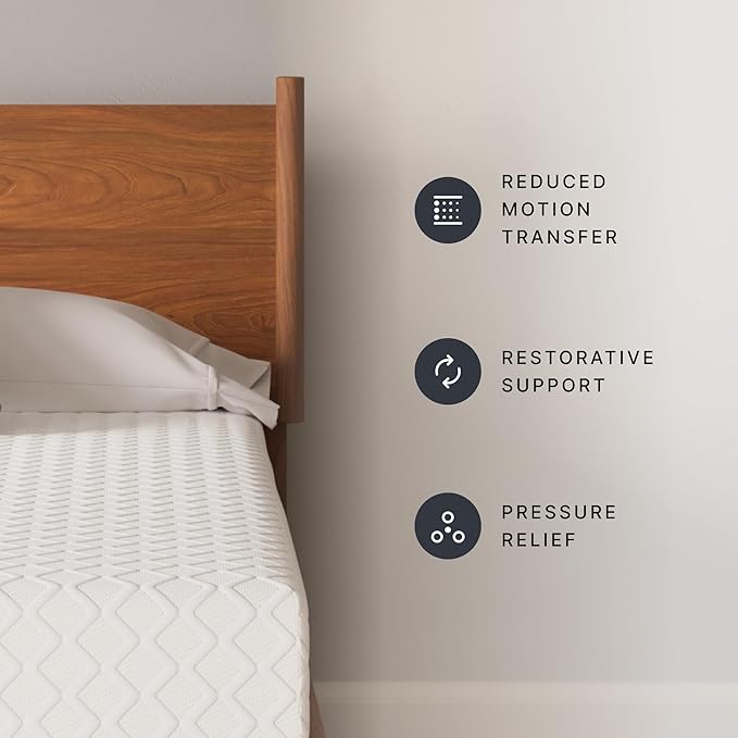 Signature Design by Ashley California King Size Chime 12" Medium Firm Memory Foam Mattress,Fiberglass Free with Green Tea & Charcoal Gel for Pressure Relief, White, Fiberglass Free, Mattress In A Box