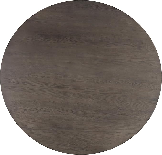 Furniture of America Lioren Modern 54-inch Round Dining Table with Turned Pedestal Base and Two-Tone Design, Seats up to 4 for Home Kitchen, Living Room, Espresso