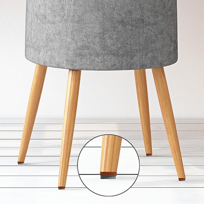 ALIMITOPIA 40pcs Screw-on Furniture Felt Pad Chair Glide Slider Hardwood Floor Protector for Wooden Leg Feet of Chair Table Furniture(Φ28mm or 1.1";Brown)