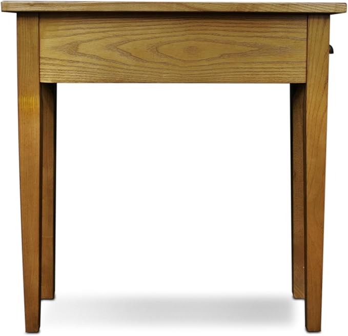 Leick Home, End Table, Solid Wood, Narrow, 1 Drawer, Blackened Hardware, Easy Assembly, 10 in W x 24 in D x 24 in H, Item 9010