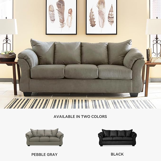Signature Design by Ashley Darcy Casual Plush Sofa, Grayish Brown