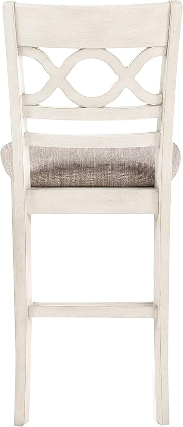 New Classic Furniture Cori 5-Piece Round Counter Dining Set with 1 Dining Table and 4 Chairs, 42-Inch, Beige and Brown