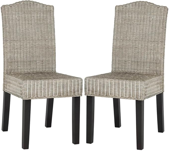 SAFAVIEH Home Collection Odette Grey Wicker Dining Chair