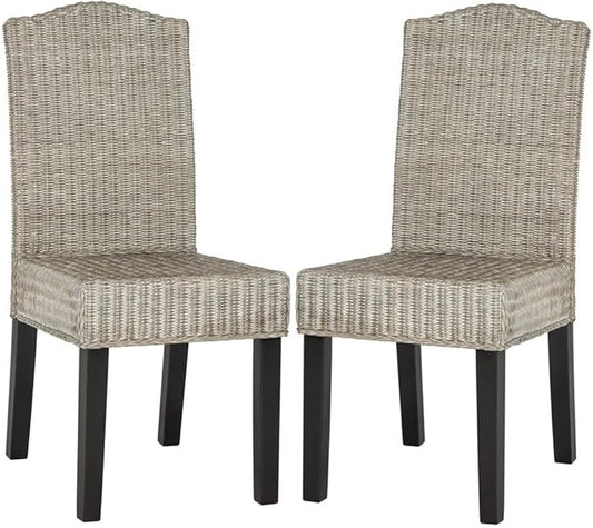 SAFAVIEH Home Collection Odette Grey Wicker Dining Chair