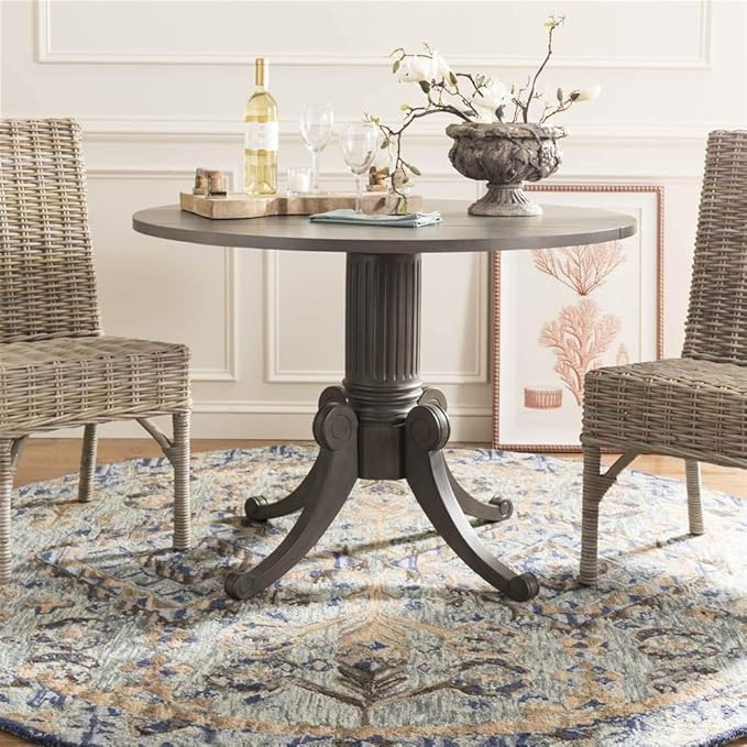 Safavieh Home Forest Traditional Grey Wash Drop Leaf Dining Table