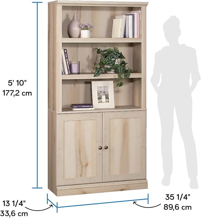 Sauder Miscellaneous Storage Library, Pacific Maple Finish