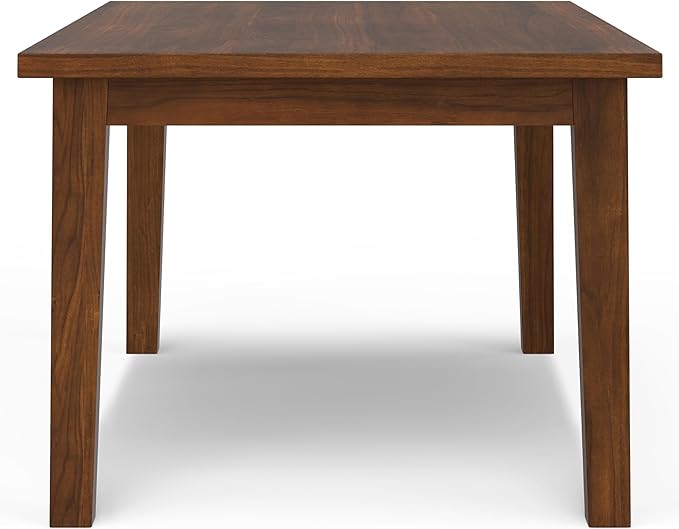 SIMPLIHOME Eastwood Dining Table, Solid Wood Walnut Veneer in Walnut, 66 x 40 inches, Contemporary-Style Rectangular Kitchen Table for up to 6 People