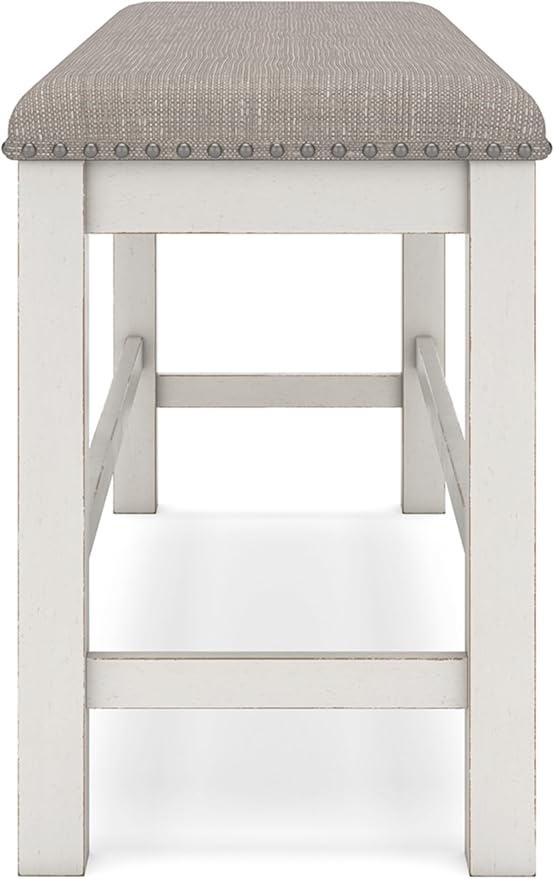 Signature Design by Ashley Robbinsdale 49" Counter Height Dining Bench, Antique White