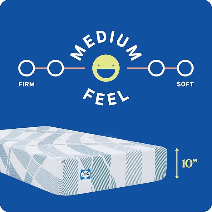 Sealy Dreamlife 10” Foam Mattress-in-a-Box, King, SealyComfort Gel Memory Foam, Surface-Guard Technology, 10 Year Limited Warranty, Made in The USA