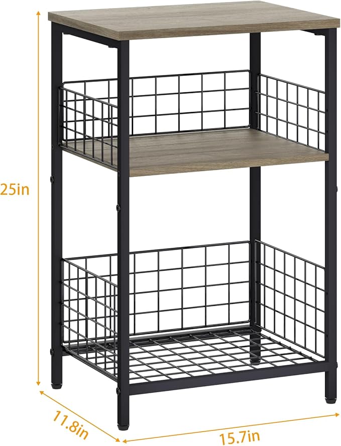 X-cosrack Record Player Stand with Storage Up to 100 Albums, 3 Tier Vinyl Record Storage for Living Room, Turntable Stand with Record Holder & Display Shelf(Patent Pending)(Greige & Black)