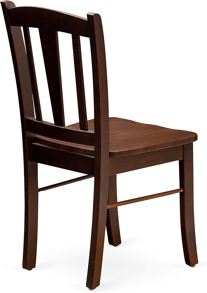 East West Furniture ESDL3-MAH-W 3 Piece Dinette Set for Small Spaces Contains a Round Dining Table with Pedestal and 2 Dining Room Chairs, 30x30 Inch, Mahogany