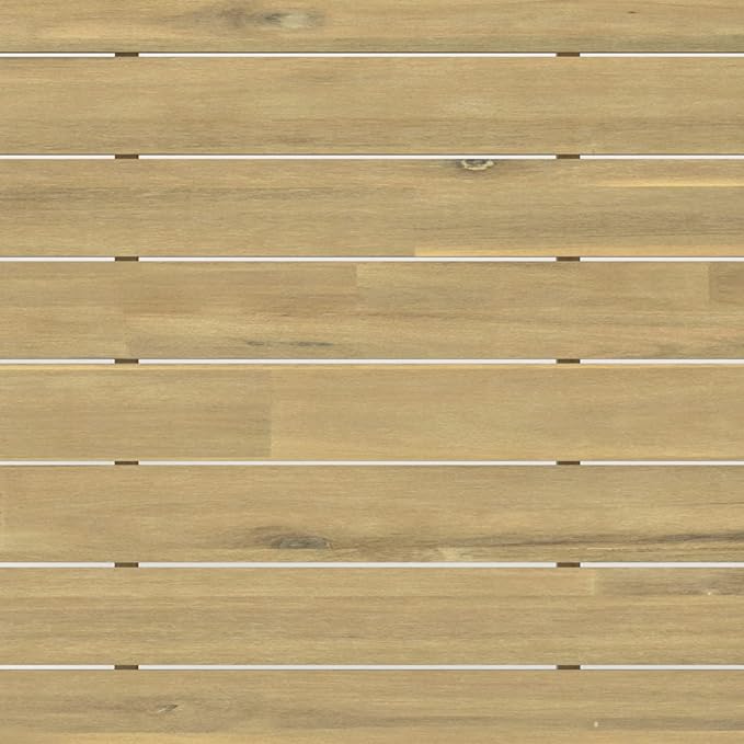 SIMPLIHOME Kona SOLID ACACIA WOOD 65 inch Wide Rectangle Contemporary Outdoor Dining Table in Light Teak for the Dining Room