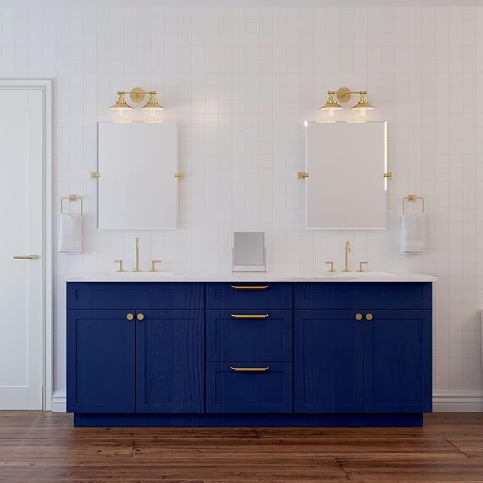Gatco 4239S Latitude II, Frameless Rectangle Pivot Mirror, 31.5" H, Brushed Brass/Wall Mounted 31.5" H x 27.50" W Frameless Tilting Beveled Bathroom Vanity Mirror Wth Brushed Brass Brackets