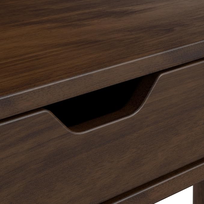 Bush Furniture Nora 40W Writing Desk in Dark Walnut | Computer Table for Home Office Workspace or Entryway