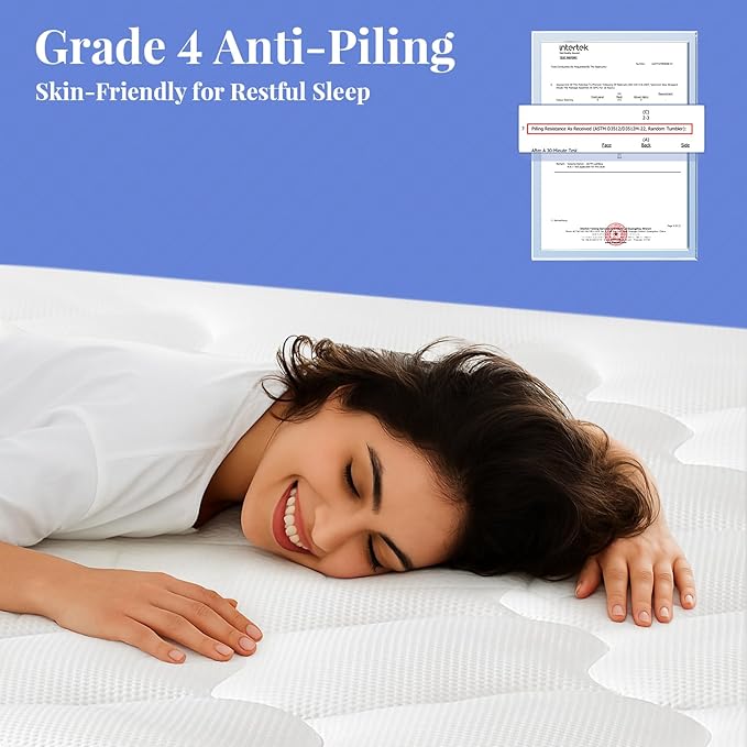 OhGeni Cooling 4 inch Dual Layer Full Mattress Topper, 2 inch Cooling Gel Memory Foam, 2 inch Down Alternative Pillow Top Pad, Mattresses Cover for Bed, Medium Support, Fits 6”-19” Deep Pocket