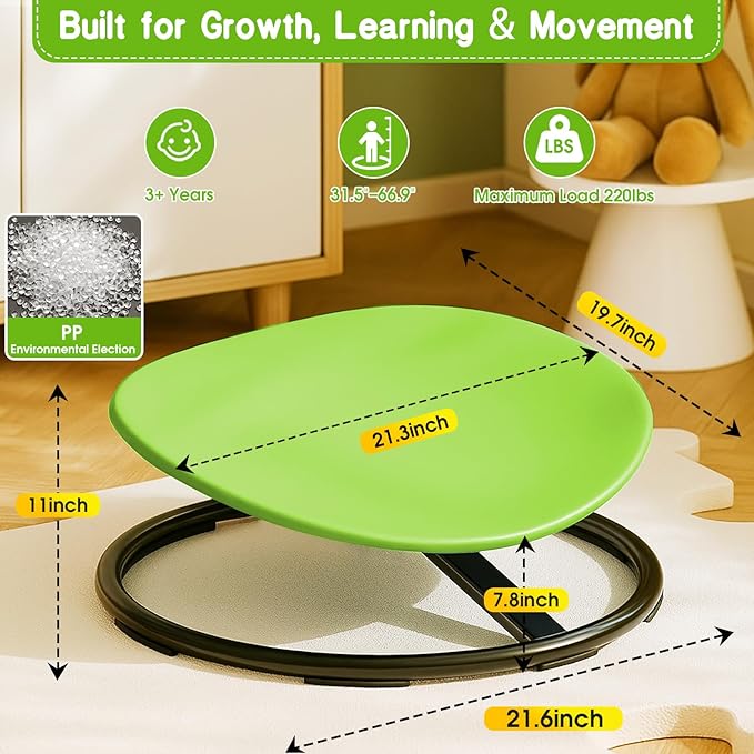 Sensory Spinning Chair for Autistic Kids, Spinning Swivel Chair Training Body Coordination, Sit and Spin Autism & ADHD Sensory Toys for Kids, Sensory Products Toys for Ages 3+