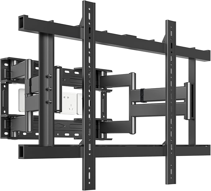 Full Motion TV Wall Mount for 55-120 Inch TVs,308Lbs Heavy Duty,Ultra-Slim 8 Articulating Arms,Tilt, Swivel & Extension,Preassembled,Avoid sockets,Max VESA 850x600,Fits 16-24" Studs,XL-DY867