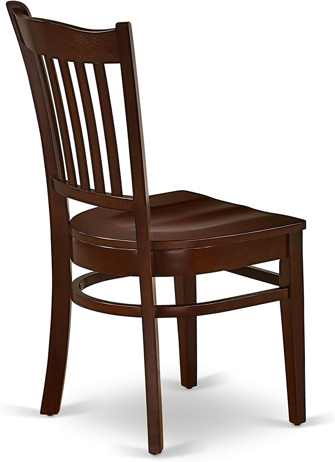 East West Furniture NDGR3-MAH-W 3 Piece Modern Dining Table Set Contains a Rectangle Wooden Table with Dropleaf and 2 Kitchen Dining Chairs, 30x48 Inch, Mahogany