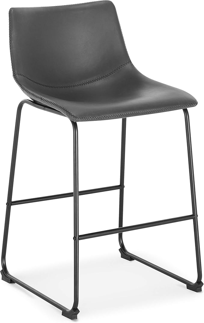 EdgeMod Brinley Counter Stool in Grey (Set of 3)