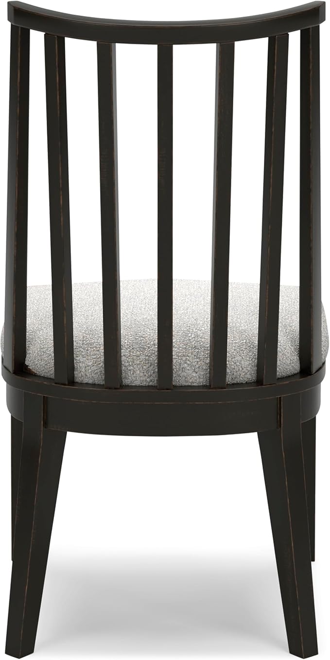 Signature Design by Ashley Galliden Urban Upholstered Armless Dining Chair, Set of 2, Black & Light Gray