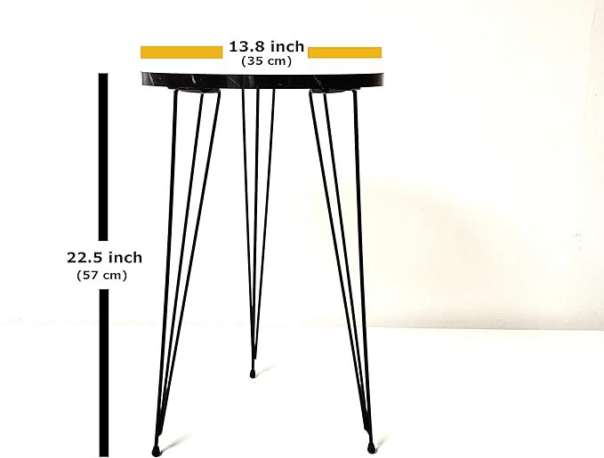 PAK HOME - Set of 2 End Table - High Gloss Grey Wood Round Sofa Side Coffee Tables for Small Spaces, Nightstand Bedside Table with Metal Silver Legs for Small Spaces