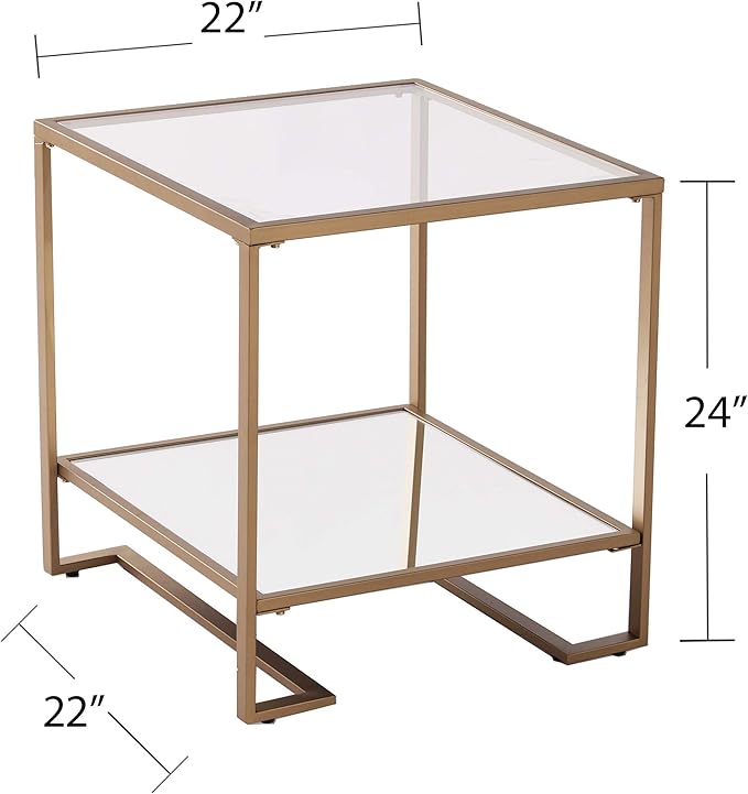 Southern Enterprises Horten End Table, Gold