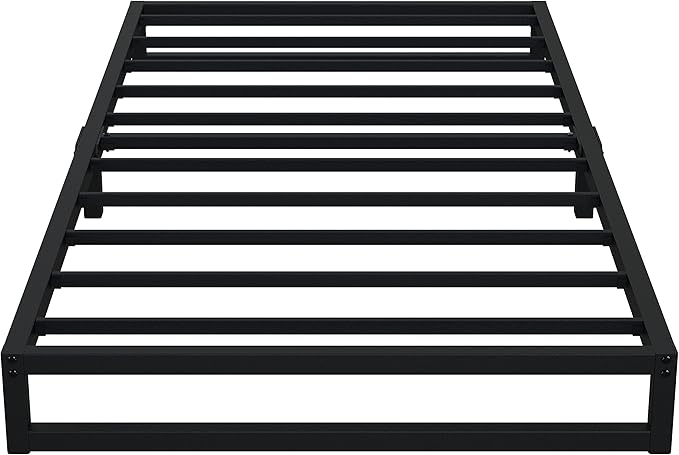 6 Inch Twin Size Bed Frames Heavy Duty Metal Twin Platform Bed Frame No Box Spring Needed, Noise Free, Easy Assembly, Black