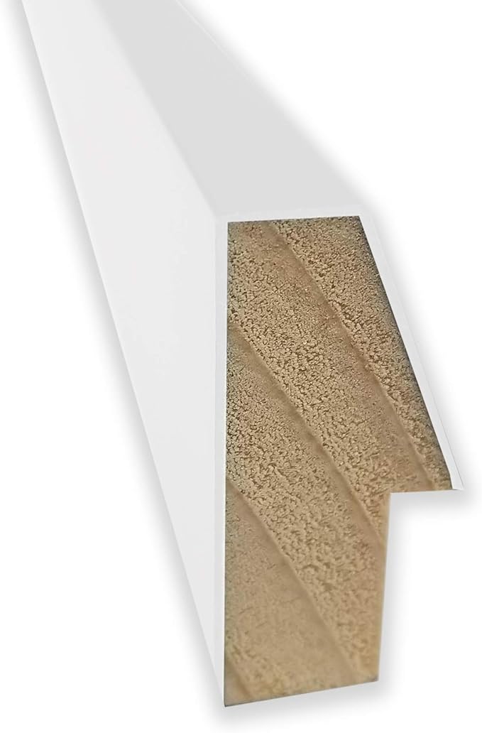 Amanti Art White Bathroom Mirror for Over Sink, 21x21 Lucie White Square Vanity Mirror, Medium Modern Wood Frame, Hangs Horizonally and Vertically, Bathroom Wall Decor, Beveled Edge from WI, USA