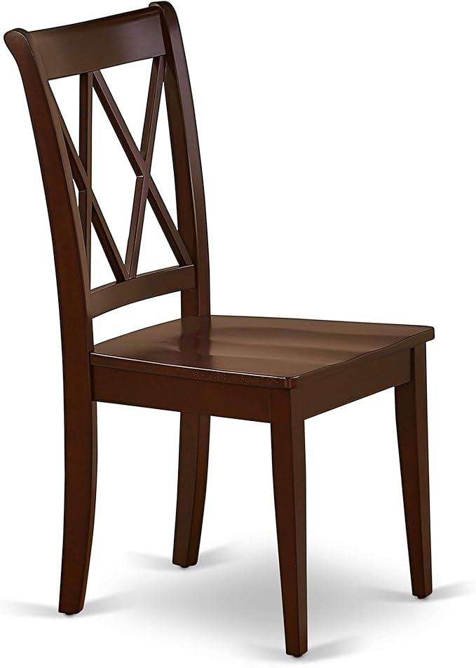 East West Furniture PSCL3-MAH-W 3 Piece Dining Room Furniture Set Contains a Rectangle Wooden Table with Butterfly Leaf and 2 Kitchen Dining Chairs, 32x60 Inch, Mahogany