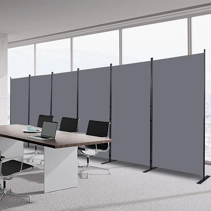 Room Divider 6FT Portable Room Dividers and Folding Privacy Screens, 204'' W Fabric Divider for Room Separation, 6 Panel Partition Room Dividers Freestanding Wall Divider Screen for Dorm Studio Office
