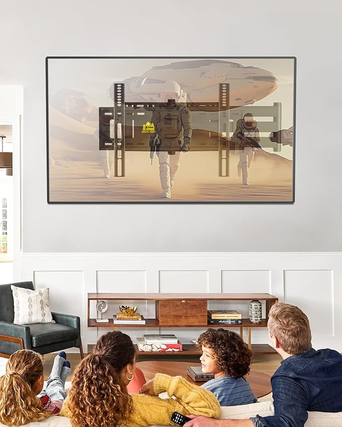 FORGING MOUNT 42 inch Long Arm TV Wall Mount with Power Strip, Full Motion Long Extension Articulating Corner TV Mount for 37 to 80 Inch Flat/Curve TVs, MAX VESA 600x400mm, Holds up to 110 lbs