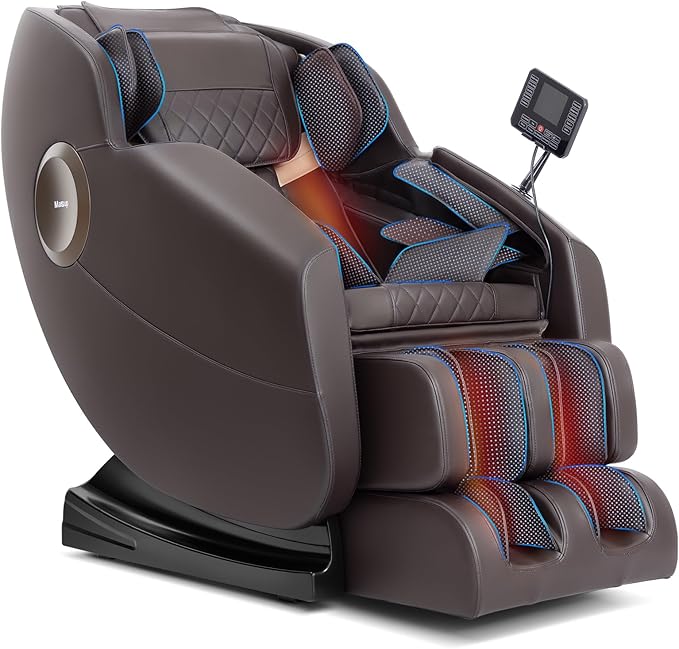 Massage Chair, Zero Gravity Full Body Massage Chair, Shiatsu Recliner with 14 Massage Points, Lumbar & Calf Heating, 20 Auto Modes, Spacious Massage Area, Bluetooth Speaker, Touch Screen Controller